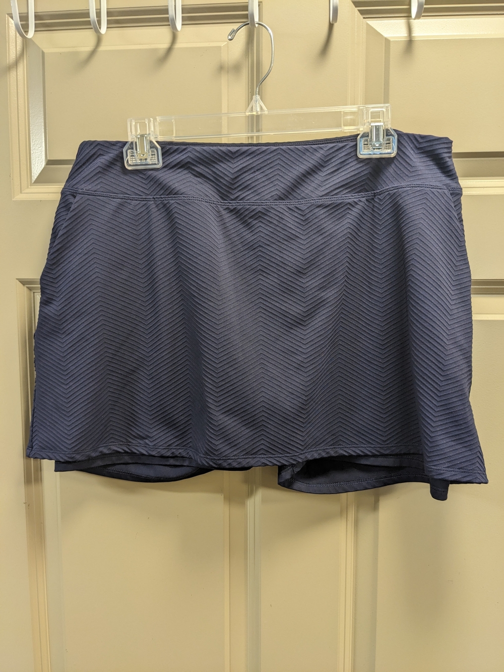 Sigrid Olsen Navy Chevron Texture Skort Active/Golf/Tennis - Size XL